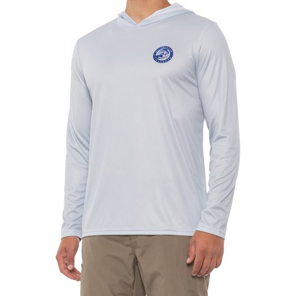 All American Fisherman Men's Tee XXL Bass Stripes Logo Hoodie UPF 30 NWT - Picture 1 of 5